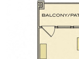 1x1 floor plan l Independence Place Apartments in Killeen, TX